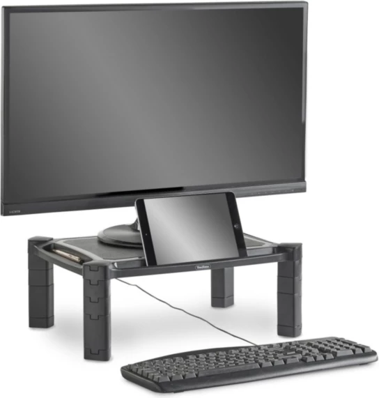 Mbajtëse monitori VONHAUS 3005097, e rregullueshme në lartësi 16.8x43.5x33 cm, e zezë