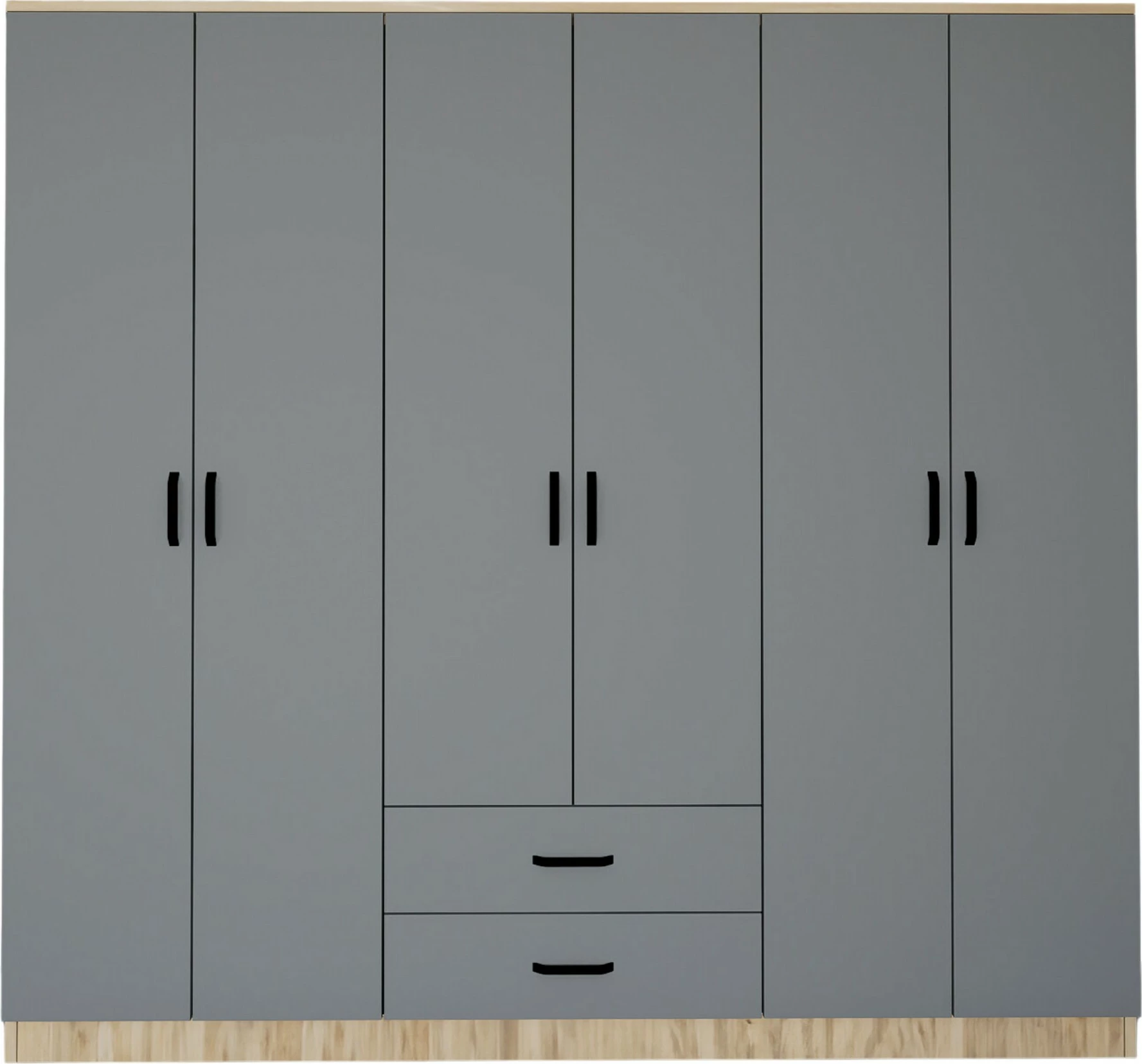 Dollap Skye Decor, ngjyrë gri dhe e bardhë, Yaman Luna - Fel 1600-65, 180x190x45 cm