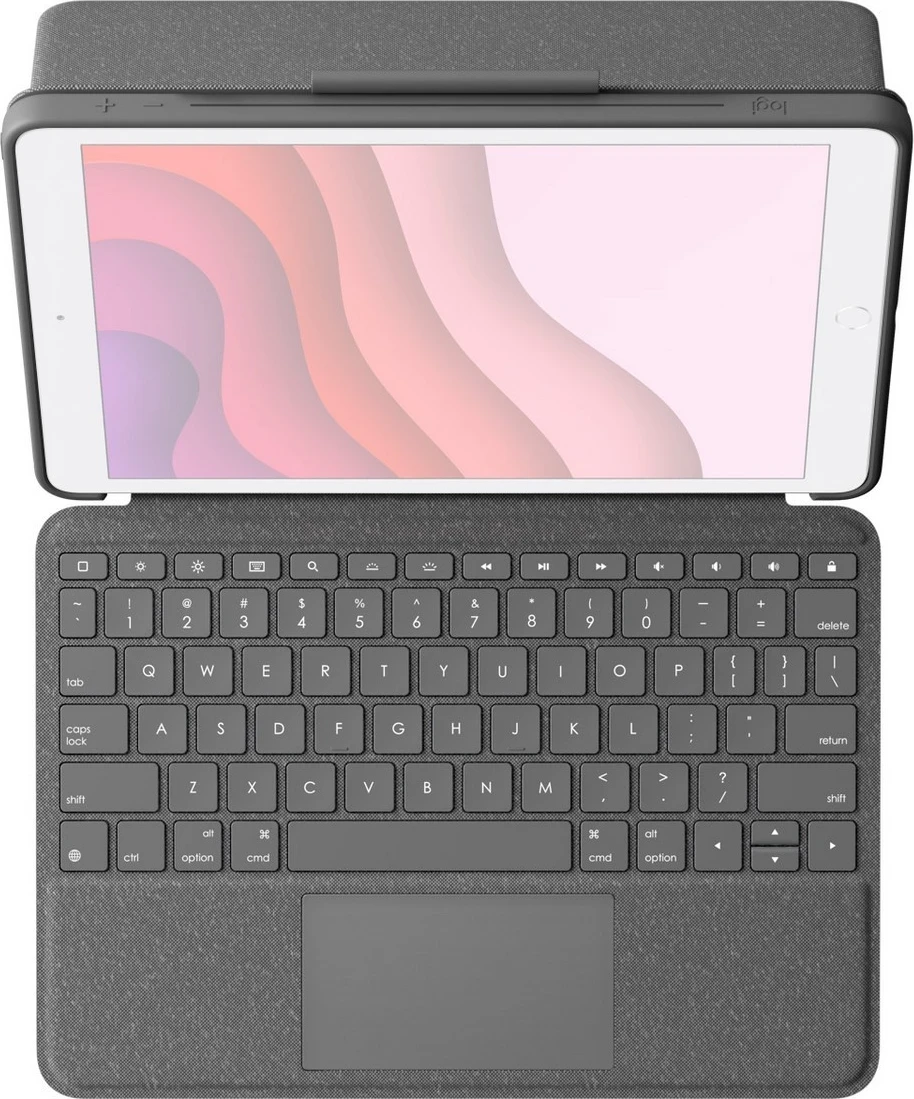 Tastierë dhe mauspad Logitech Combo Touch për iPad 7th generation, gri