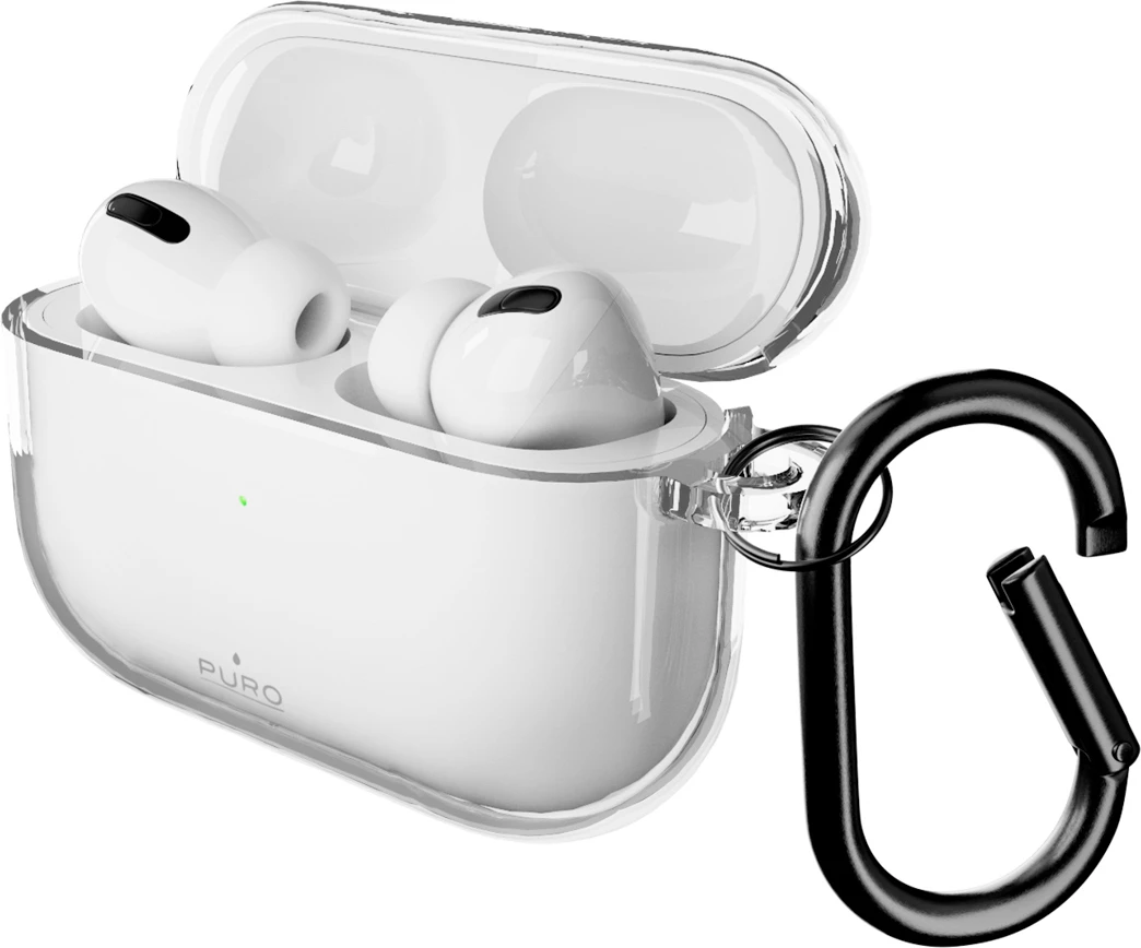 Mbështjellës për AirPods Pro 3 Puro 0.3 Nude, TPU, me karabinë, transparent