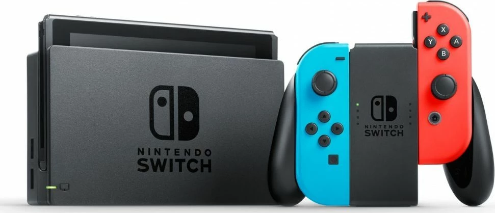 Konzolë lojërash Nintendo Switch V2 NSH006 32GB, Joy-Con, Dock, neon kuqe/kaltër