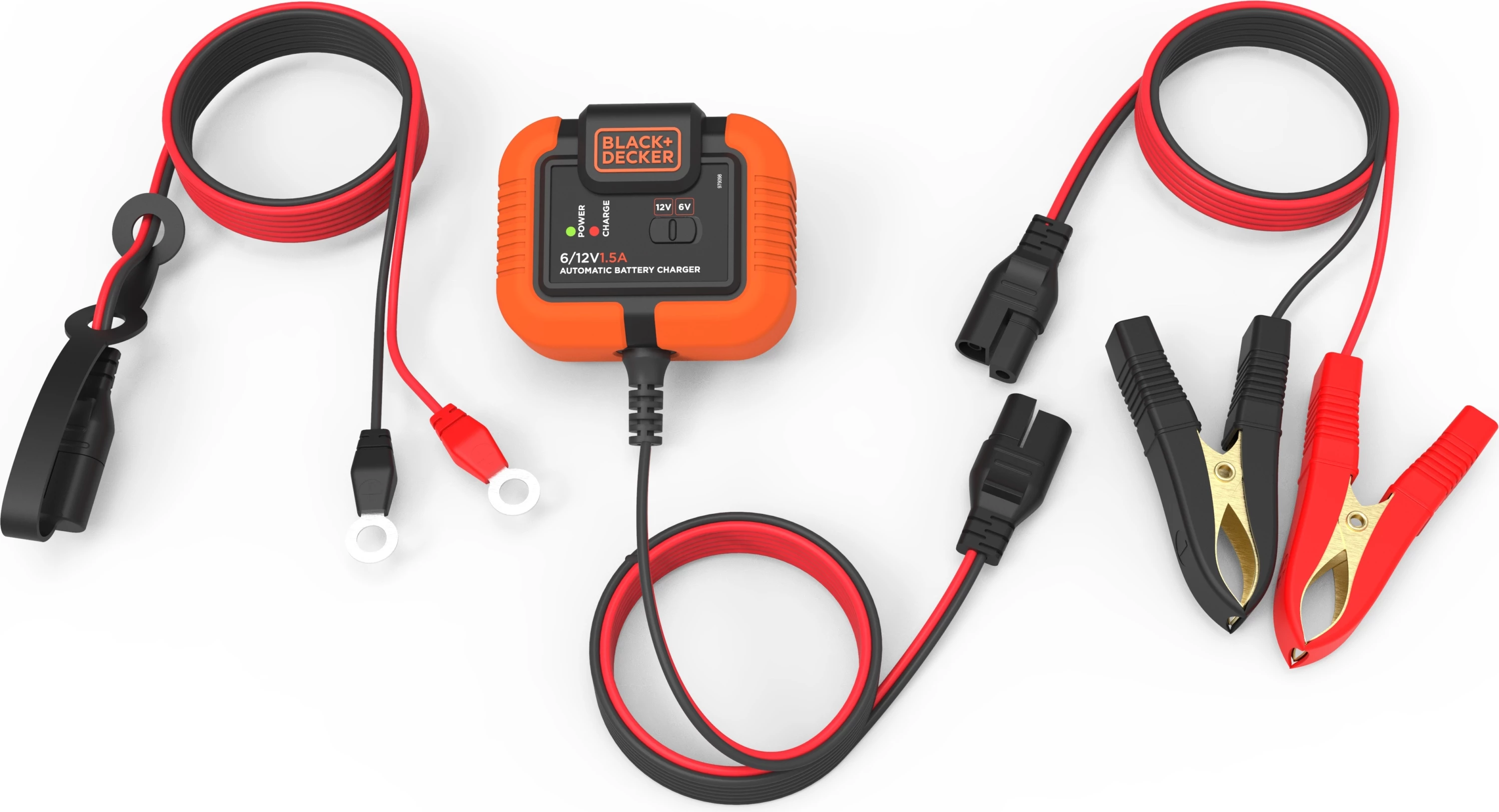 Karikues baterie Black&Decker BXAE00021 6-12V 1.5A për motoçikleta dhe vetura