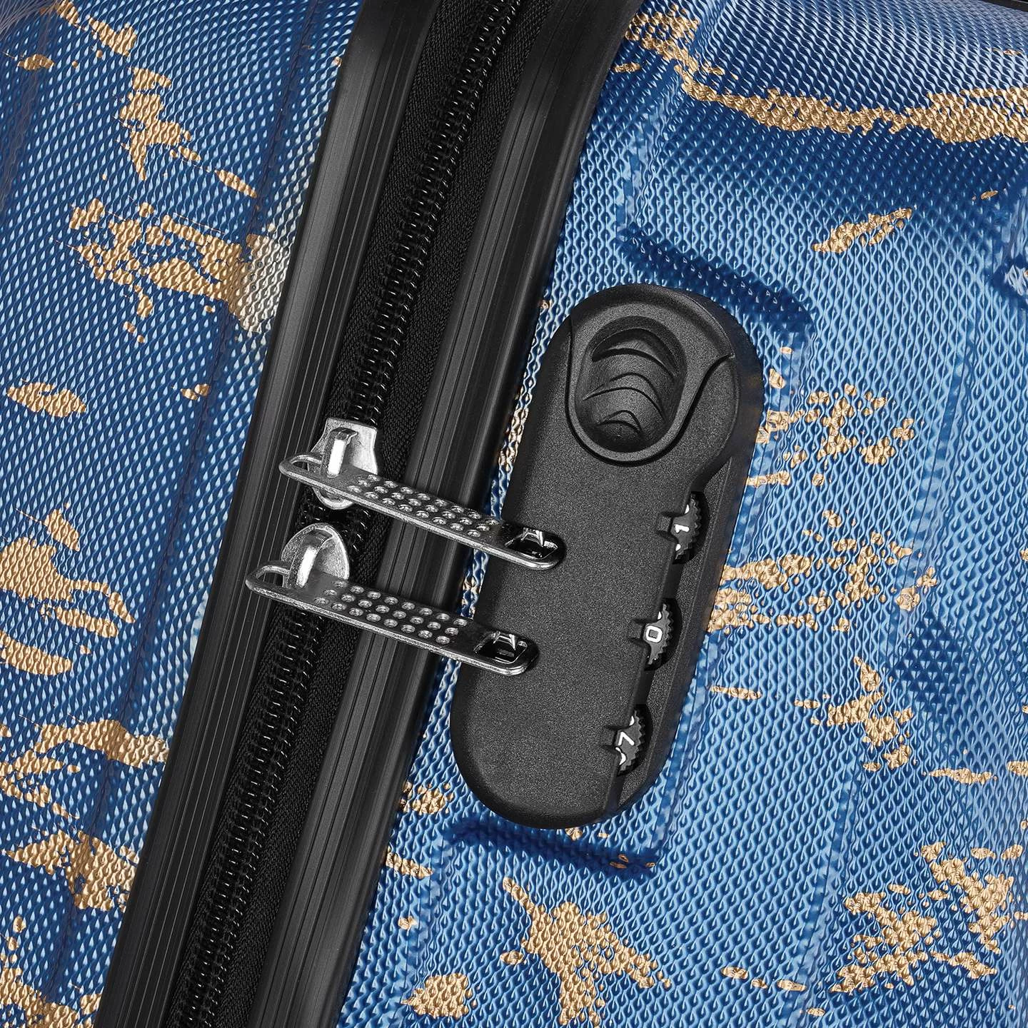 Valixhe udhëtimi Zoozie Bags, Wexta Wx-300, e madhe, ngjyrë kaltër, me printim