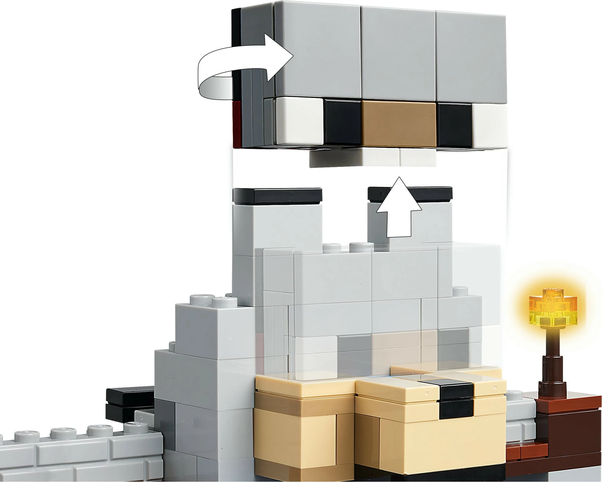 Set ndërtimi LEGO Minecraft 21261 Die Wolfsfestung, shumëngjyrësh