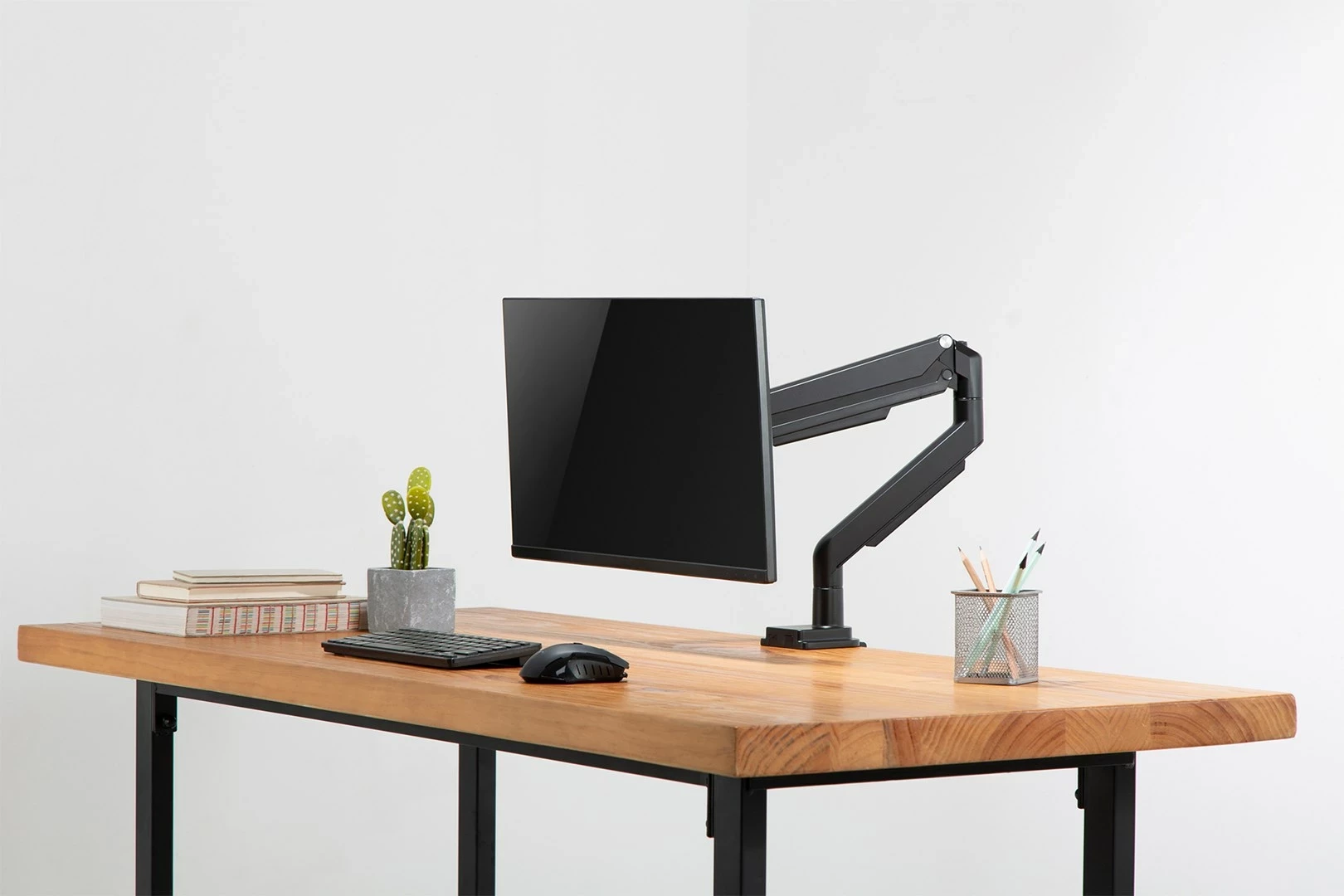 Mbajtës monitori DIGITUS DA-90394, me gas spring, për tavolinë, i zi