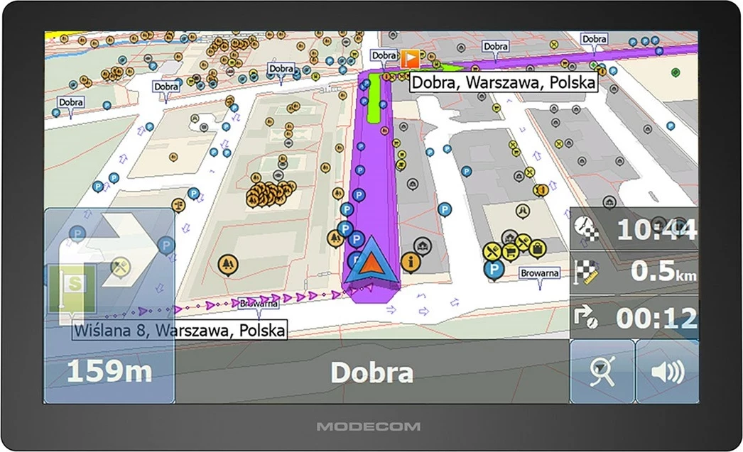 Navigacion për vetura MODECOM FreeWAY CX 9.4, Harta të Evropës, E zezë