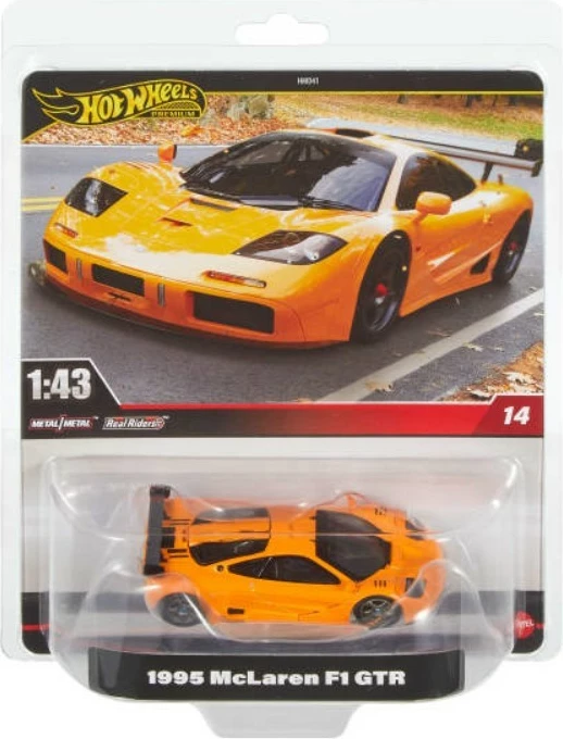 Makine model Hot Wheels McLaren F1 GTR 1:43, portokalli