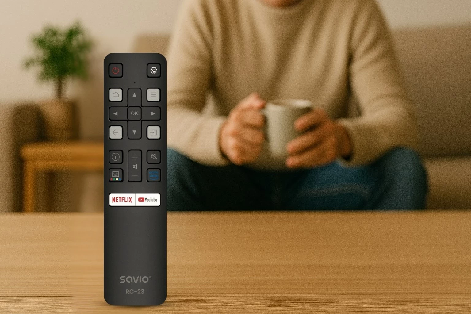Telekomandë universale SAVIO RC-23 për TCL, e zezë