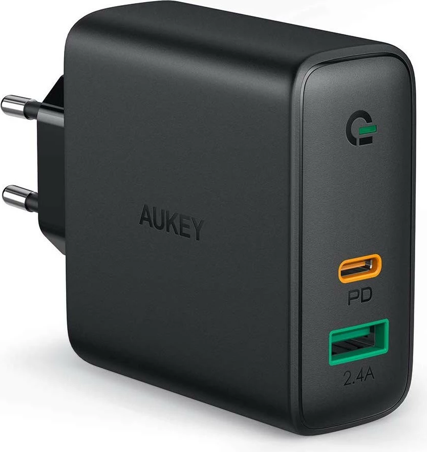 Karikues muri AUKEY PA-D3, 60W, 2xUSB (USB-C + USB 3.0), i zi