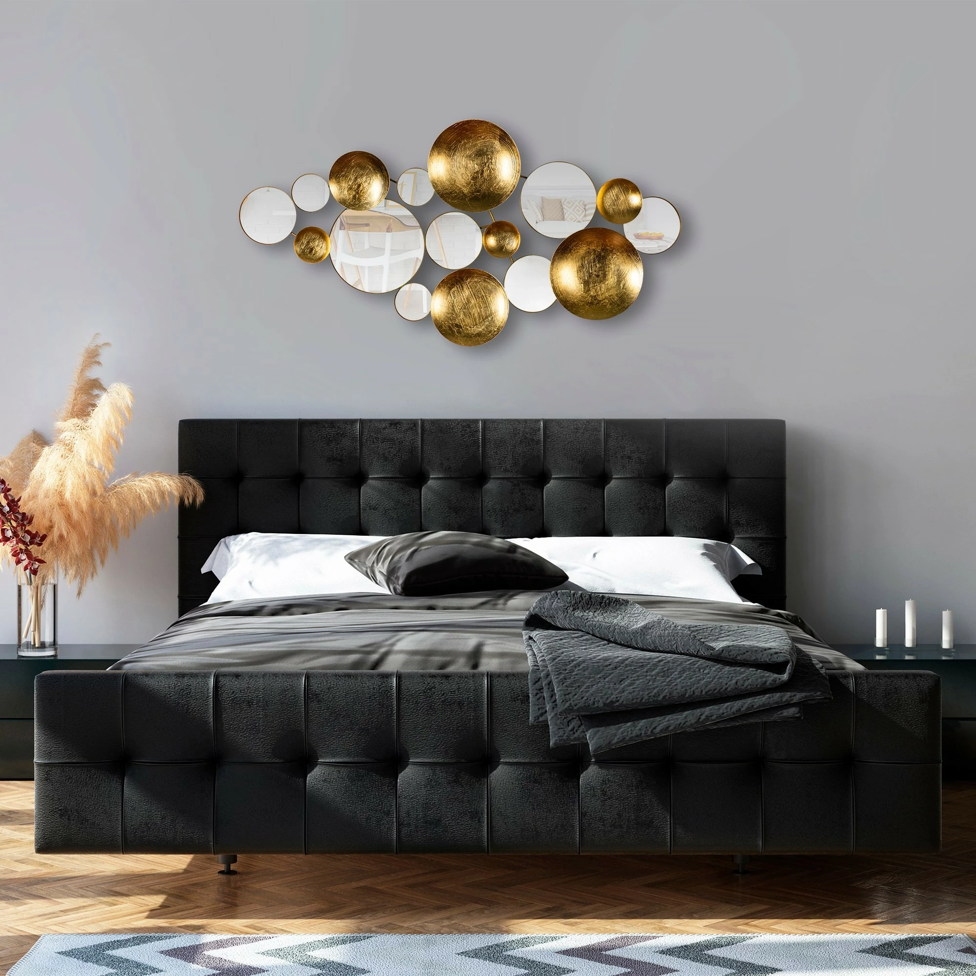 Aksesor dekorativ metalik për mur, Wallity Infinity, shumëngjyrësh