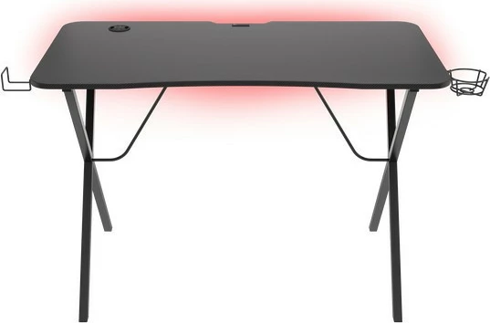 Tavolinë gaming Natec Genesis Holm 200 RGB, 113x60cm, me ndriçim RGB, e zezë