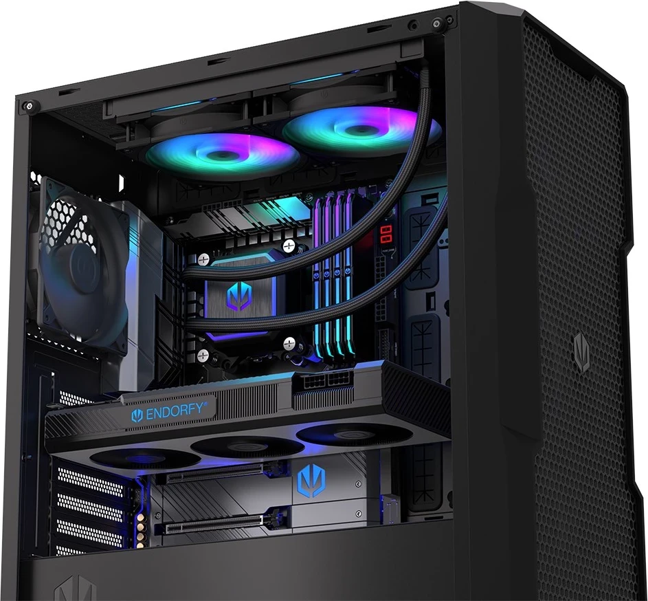 Ftohësi i Lëngshëm për Procesorin ENDORFY Navis F240 ARGB, 24 cm, i Zi