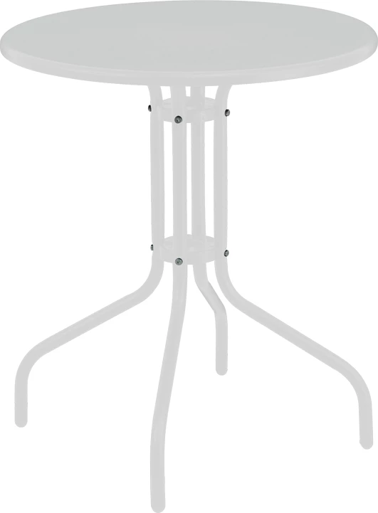 Tavolinë për kopsht Vergo, D60x70cm, e bardhë 