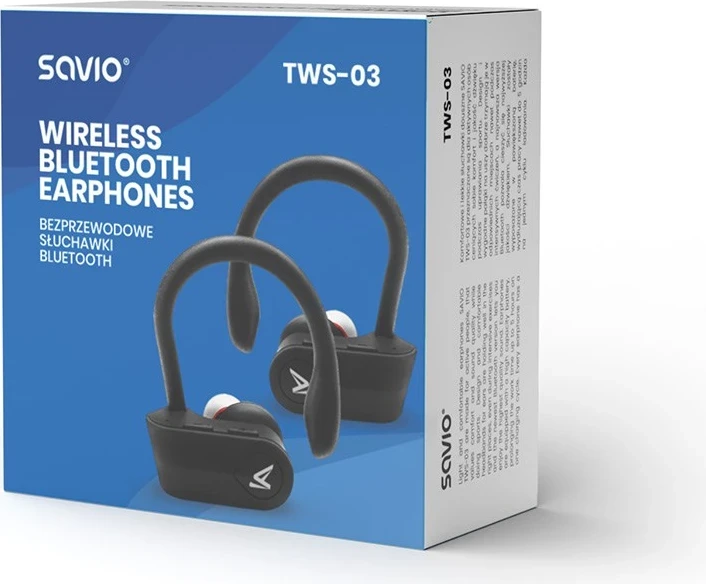 Dëgjuese Savio TWS-03, të zeza