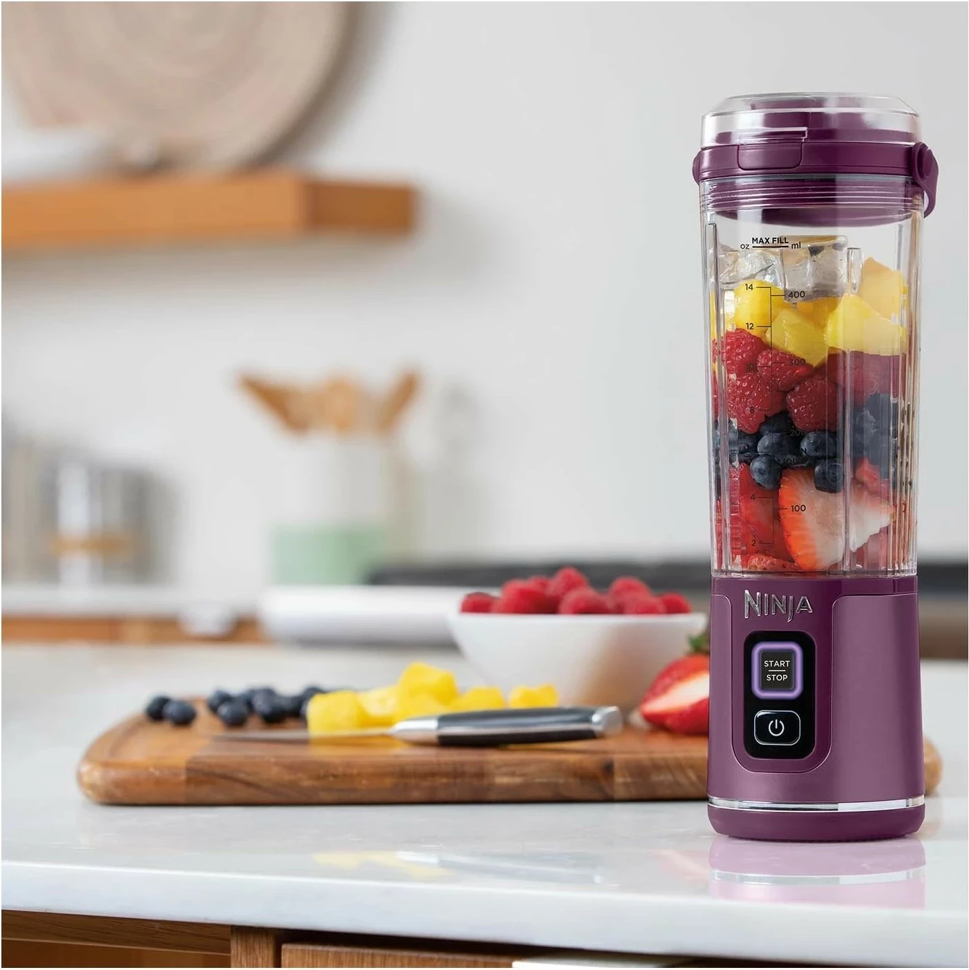 Blender portabil Ninja BC151, 0.53L, USB-C, fiolet