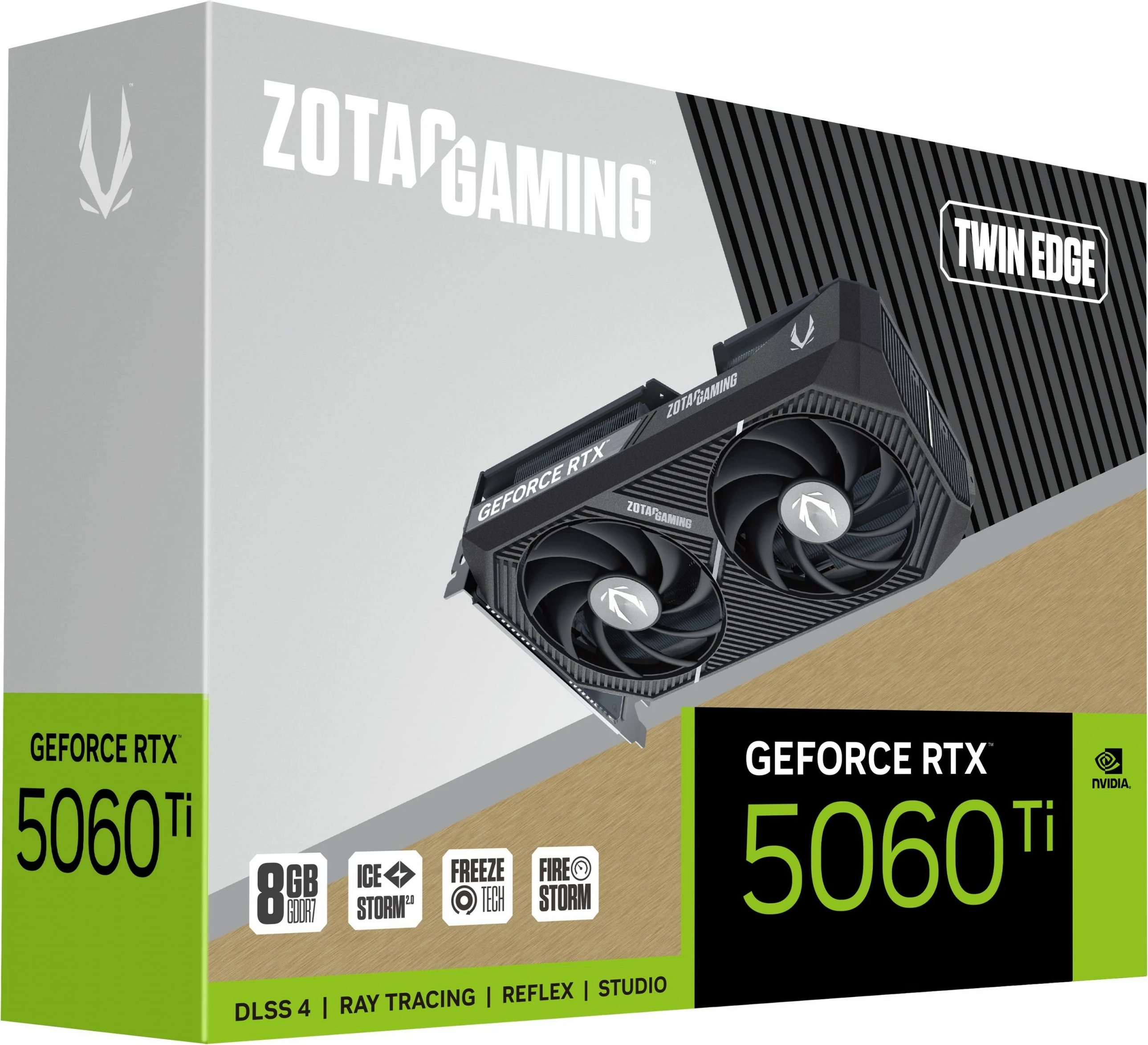 Kartelë grafike Zotac GAMING GeForce RTX 5060 Ti Twin Edge 8GB GDDR7 e zezë