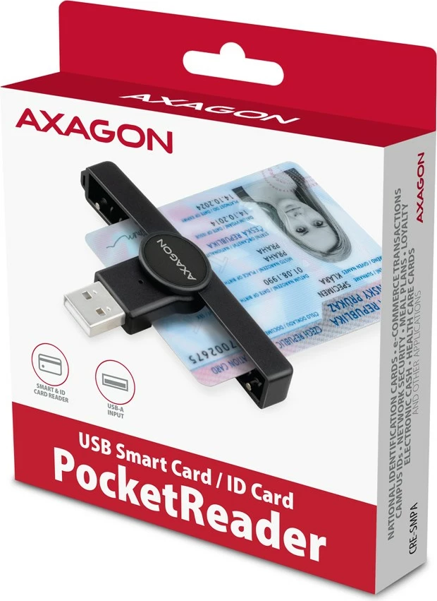 Lexues kartelash AXAGON CRE-SMPA PocketReader USB-A, i zi