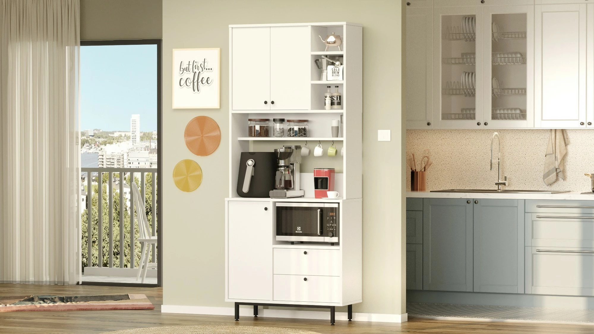 Dollap shumëpërdorimësh, Skye Decor, RE6-W, i bardhë