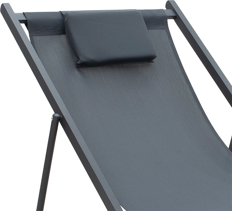 Shezlong profesional Corte, dru panje, alumin, tekstilene, antracit
