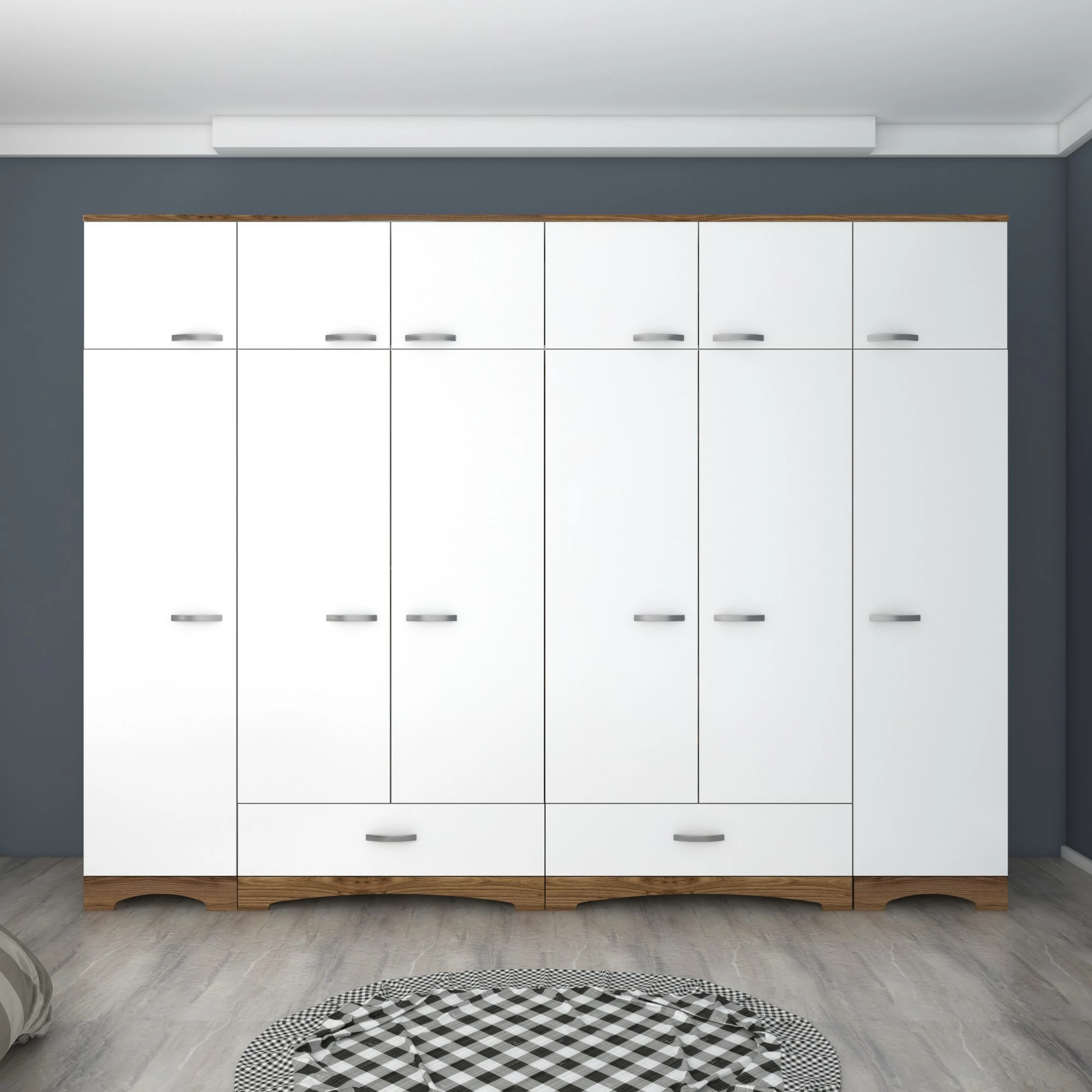 Dollap Skye Decor, ngjyrë arr dhe e bardhë, BA133 - 3907