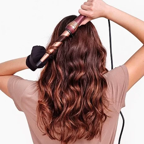 ondulues flokësh BaByliss 2523PE konik 25-13 mm Advanced Ceramics 30 temperatura 150-210°C quartz-ceramic, ngjyrë rozë e artë/bordo
