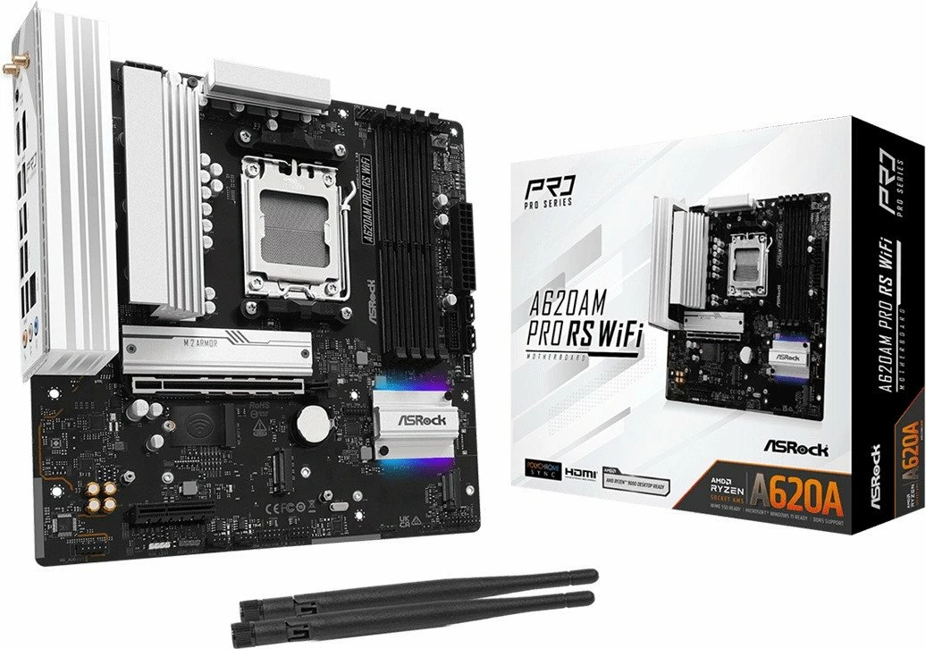 Pllakë amë ASRock A620AM Pro RS WiFi, Micro ATX, AM5, DDR5