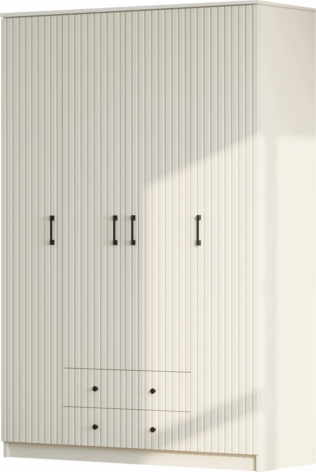 Dollap rrobash Skye Decor, ngjyrë e bardhë mat, RB-185-02