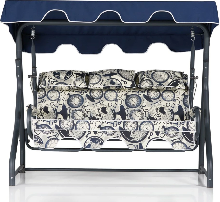 Karrige lëkundëse treshe për kopsht, Skye Decor, Salvia 2, shumëngjyrëshe