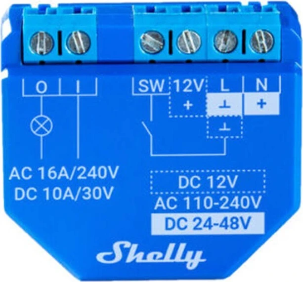 Kontrolluesi Shelly Plus 1 WIFI, i kaltër