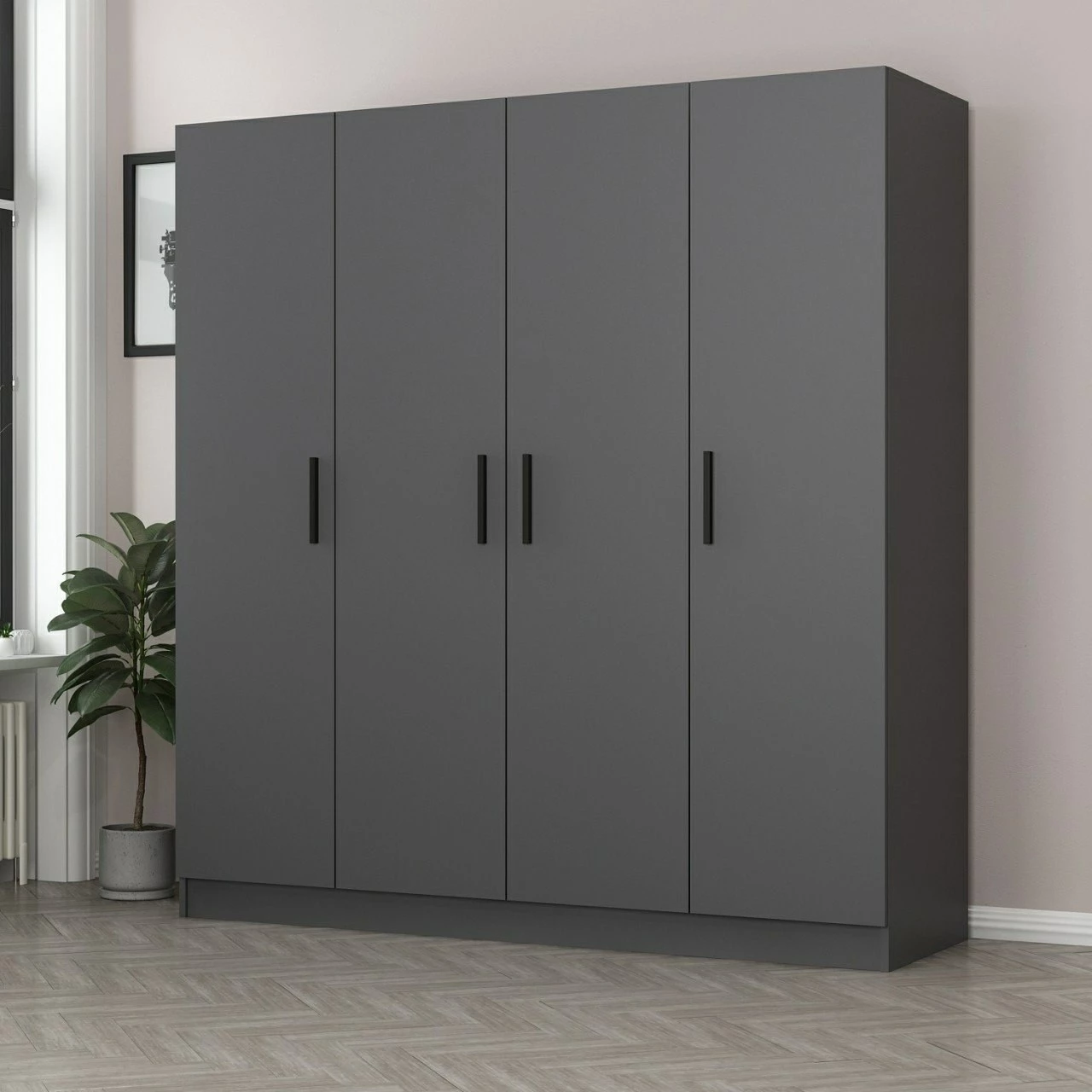 Dollap Skye Decor, ngjyrë antracit, 180x210x52 cm