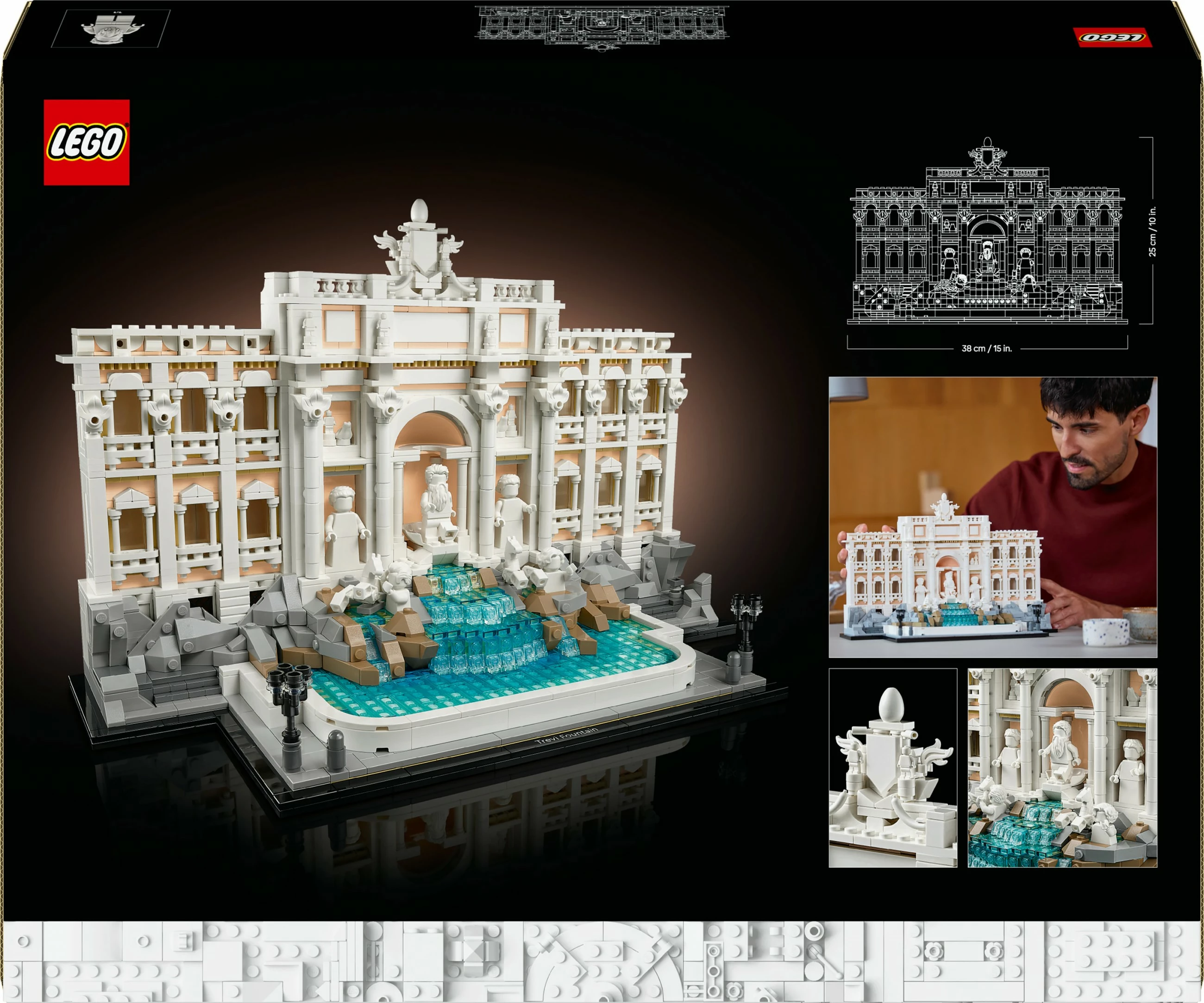 Set ndërtimi LEGO Trevi Fountain, 1880 copë, plastikë, shumëngjyrësh