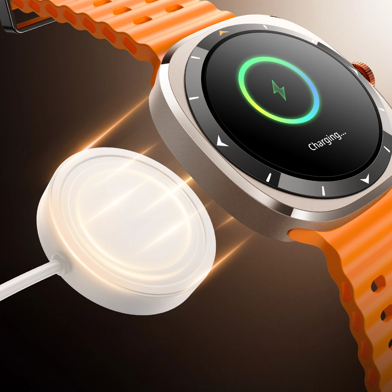 Smartwatch, Joyroom JR-FV2, 1.43" AMOLED 466×466 1000 nits, Bluetooth 5.4, IP68, bateri 300 mAh, me pranim thirrjesh, portokalli