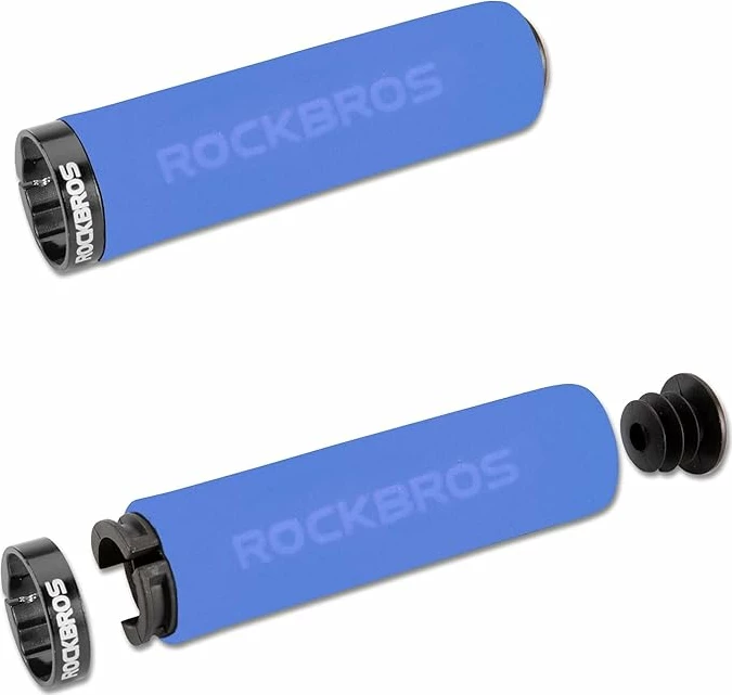 Doreza timoni për biçikletë Rockbros BT1001BLBK, sfungjer, blu e zezë