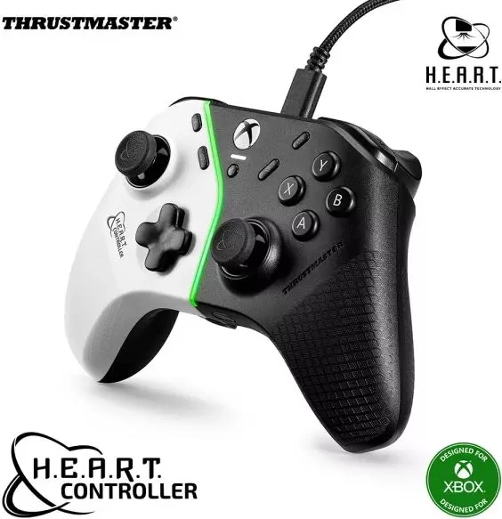 Kontroller lojrash Thrustmaster H.E.A.R.T. Controller, Hall Effect anti-drift, mekanik, me kabllo, Xbox Series X|S/Xbox One/Windows 10/11, bardhë/zi