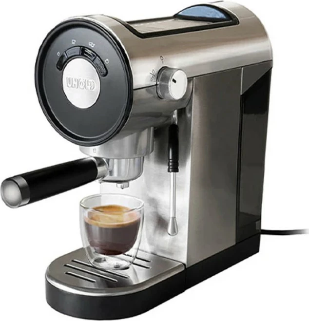Aparat espresso Unold Piccopresso, 0.9 L, 1360 W, Ngjyrë e zezë, Çelik inox