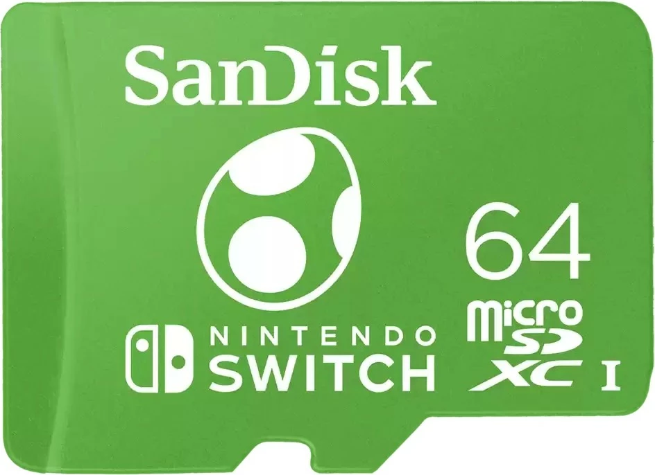 Kartelë memorie Sandisk microSDXC 64GB për Nintendo Switch, e gjelbër