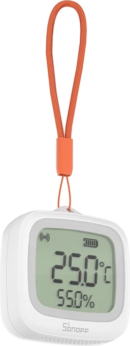Sensor temperature dhe lagështie Sonoff SNZB-02WD, ZigBee, LCD, i bardhë