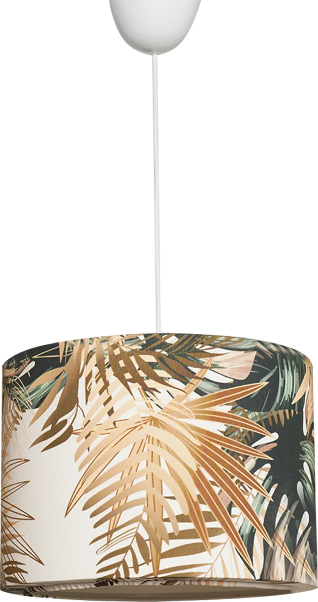 Llambë tavani varëse FH7364, metal dhe pëlhurë, tropical, 28x28x65 cm