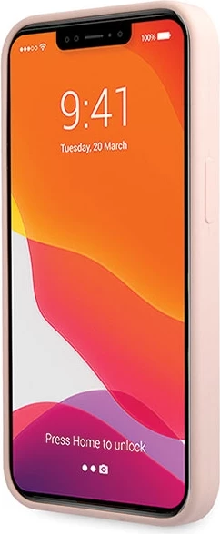 Mbështjellës Guess GUHCP13XLSLMGLP për iPhone 13 Pro Max 6.7", silikon, rozë e çelur