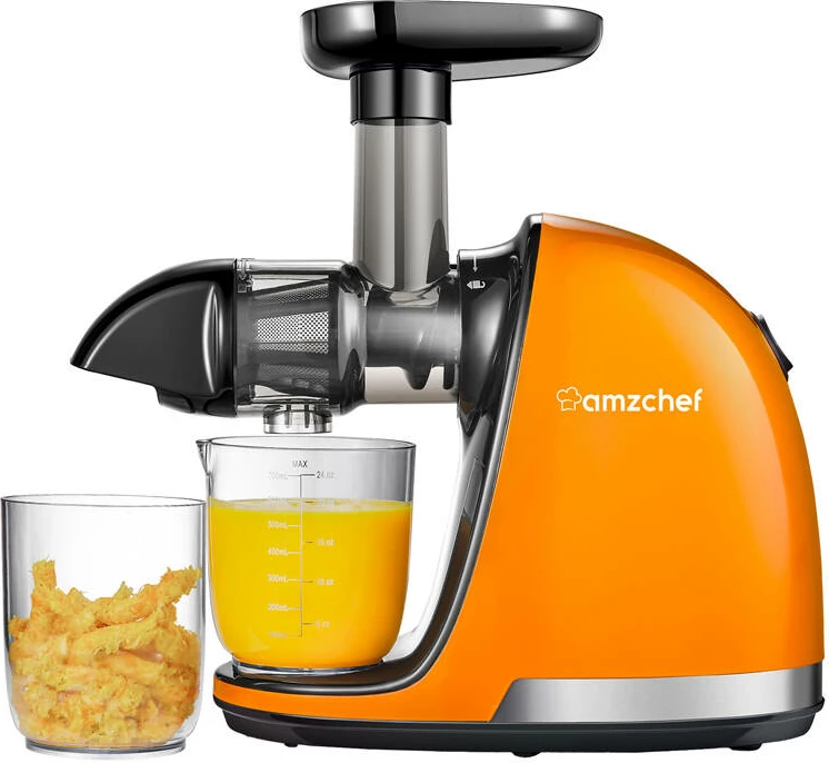 Shtrydhëse frutash AMZCHEF 1501-OG-SM, slow juicer, portokalli
