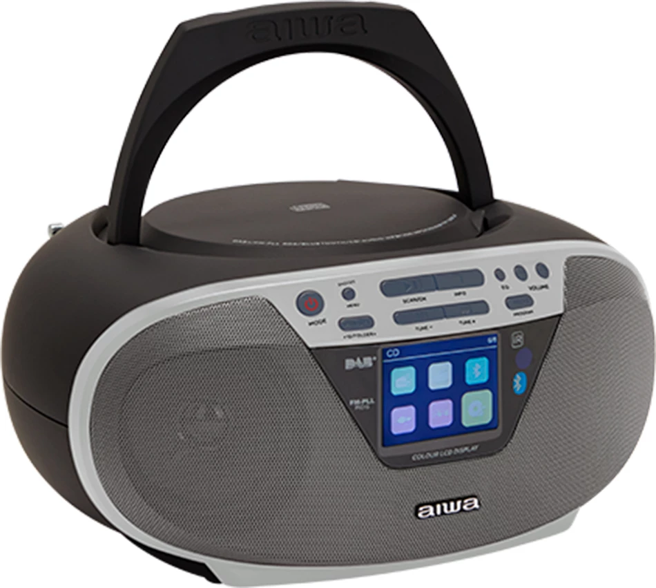 Boombox AIWA BBTU-500DAB/SL, CD/MP3, DAB+/FM, Bluetooth 5.0, USB 64 GB, gri/argjendtë, me telekomandë