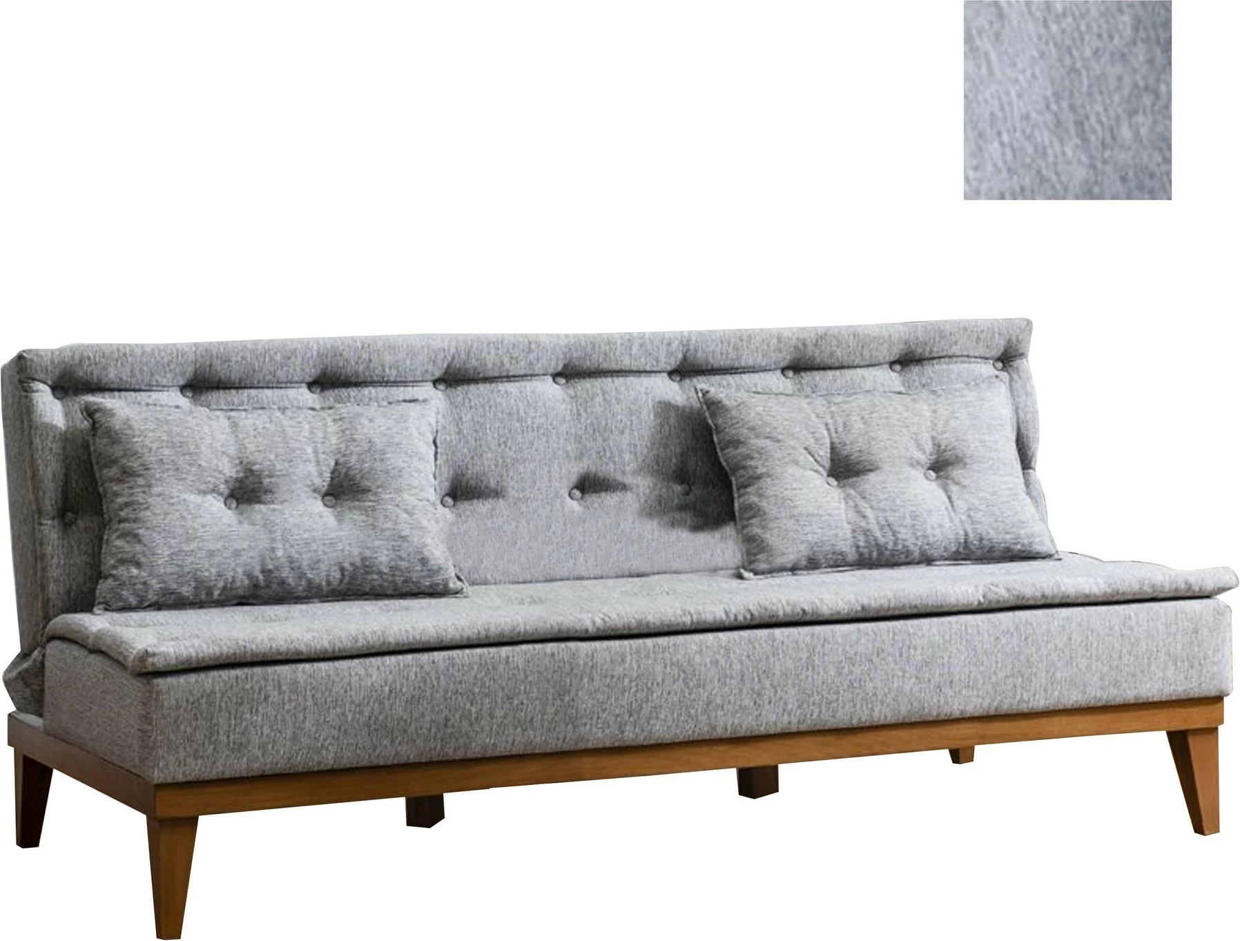 Divan 3-vendësh, shtrat, Atelier del Sofa, ngjyrë gri, Fuoco