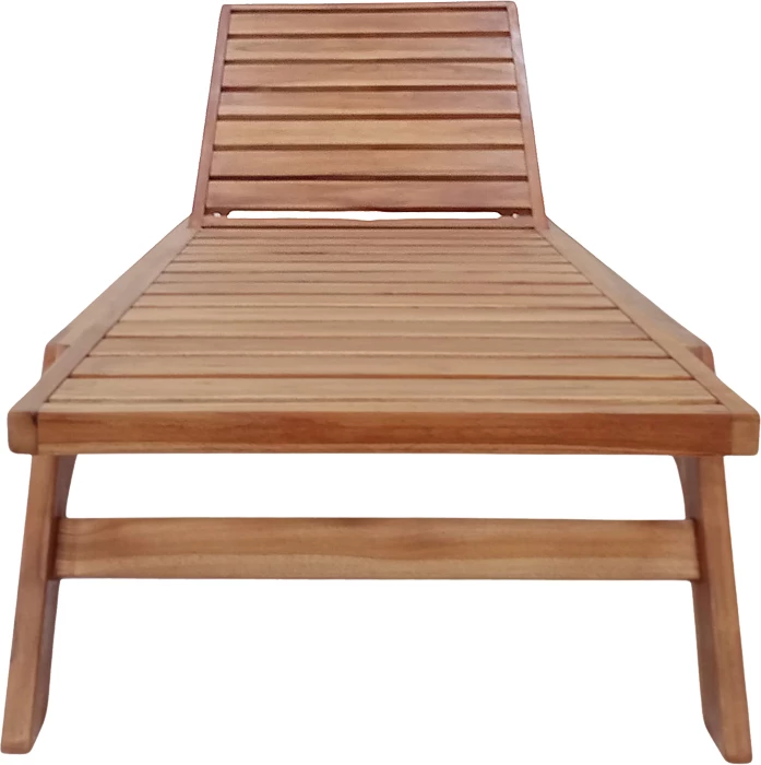 Shezlong Melop, dru tik, ngjyrë natyrale, 200x70x35cm