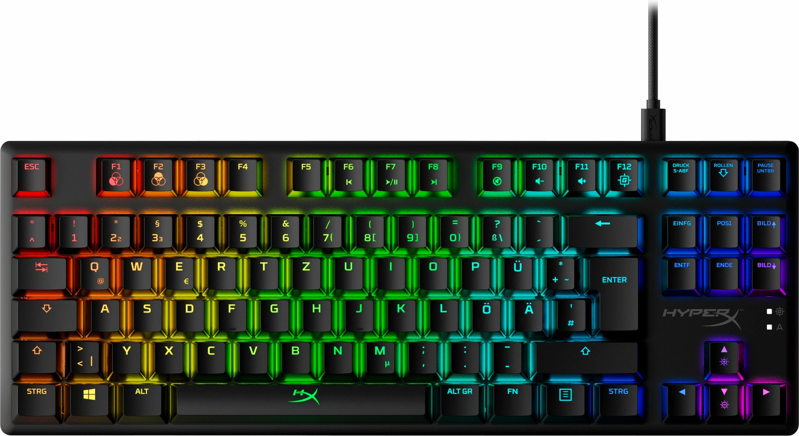 Tastierë mekanike HP HyperX Alloy Origins Core, RGB LED, Tenkeyless, e zezë