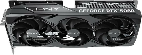 Kartelë grafike PNY GeForce RTX 5080 Overclocked Triple Fan, 16GB DDR7, 256-bit, e zezë