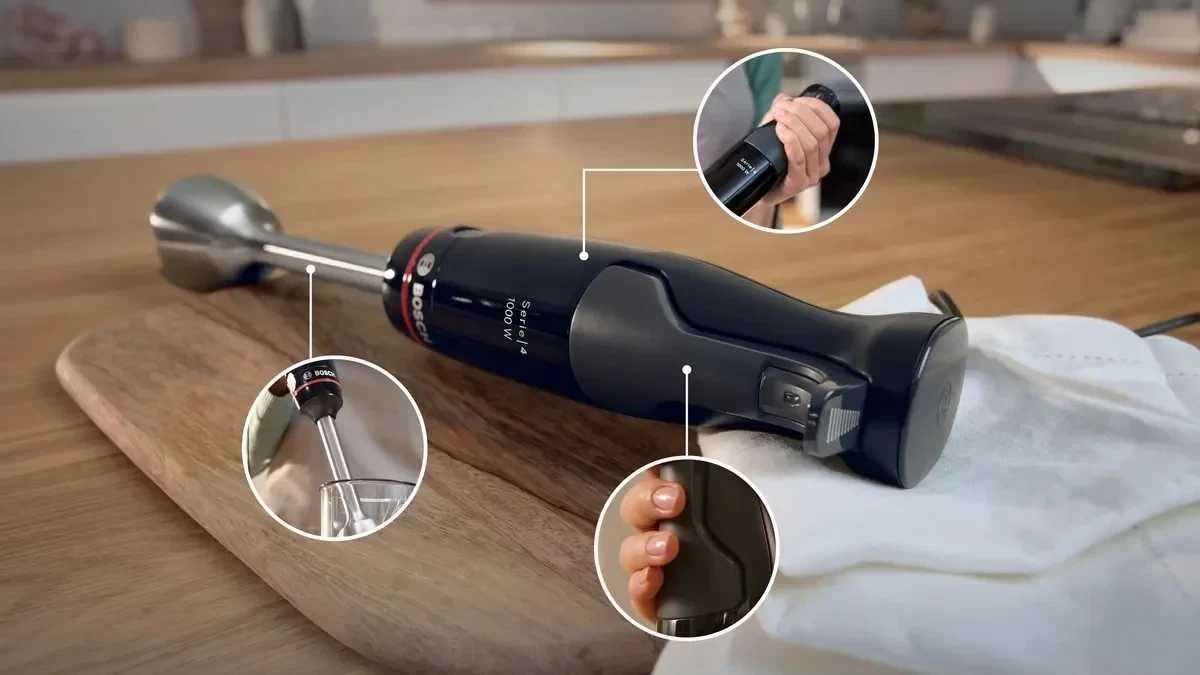 Blender dore Bosch MSM4B621, 1000W, 4 teh, set aksesorësh, e zezë