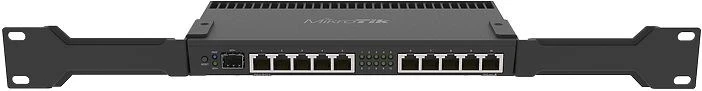 Ruteri i lidhur me tela MikroTik RB4011IGS+RM, Ethernet Gigabit, i zi