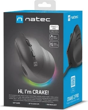 Maus NATEC Crake 2 Pro, optik, 12800 DPI, 6 butona, i zi