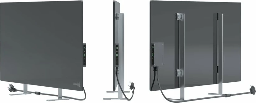 Ngrohës smart AENO Premium Eco AGH0005S 700W, xham i temperuar, infrared+konveksion, Gri