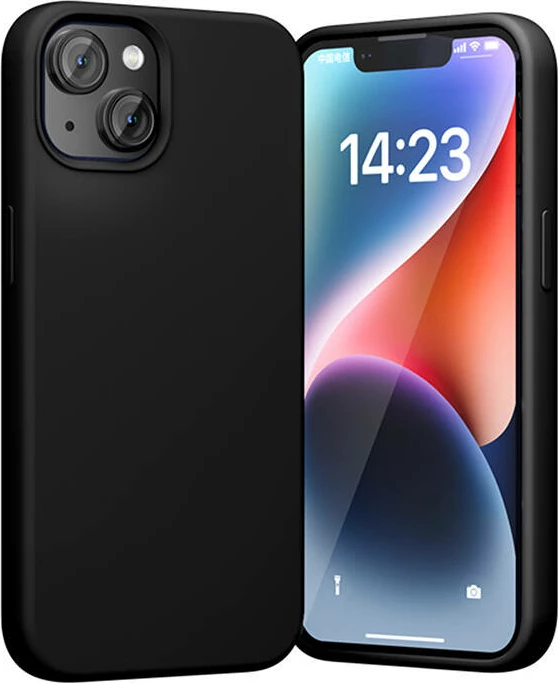 Mbështjellës Vention KUEB0-10 për iPhone 14, silikon i lëngshëm, MagSafe, zi